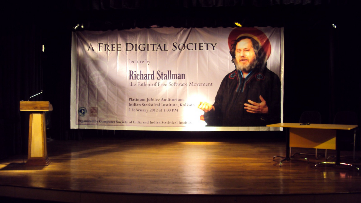 Richard Stallman's speech at ISI Kolkata in 2012